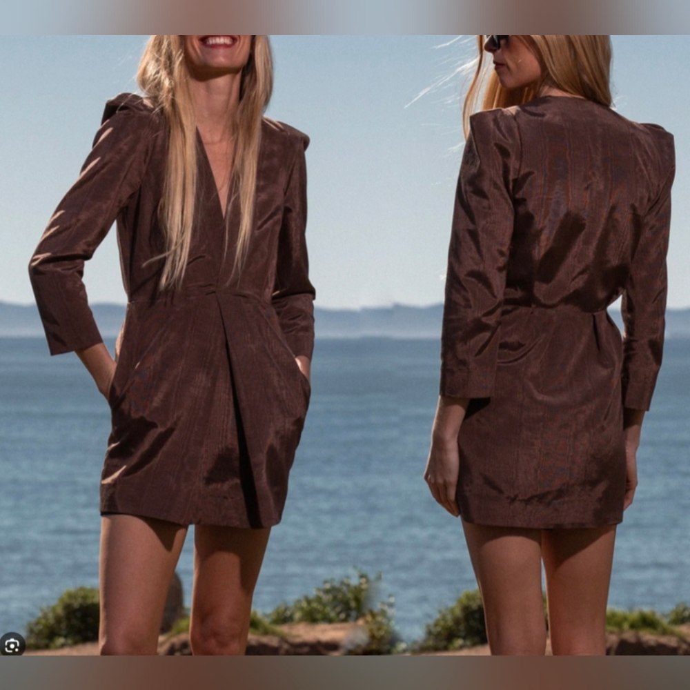 Heidi Merrick Napoleon Dress In Brown